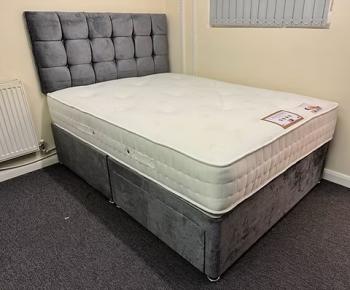4 FOOT CASHMERE DIVAN SET 2 DRAWERS