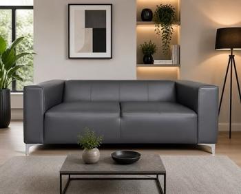 TOSCANA 2 SEATER GREY PU SOFA