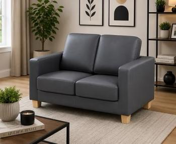 Chesterfield 2 seater dark grey linen