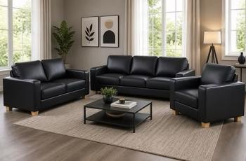 Chesterfield sofas 321 - black PU