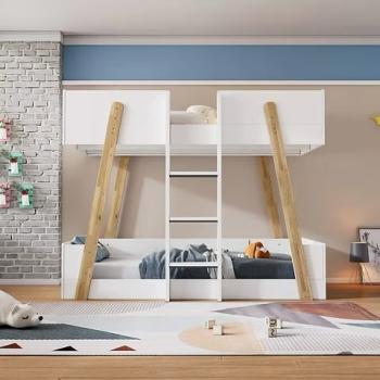 JERRY BUNK BED - white oak (frame only)