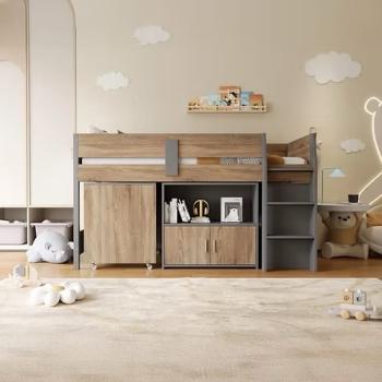 ALFI MIDI SLEEPER - GREY MEDIUM OAK - NO MATTRESES