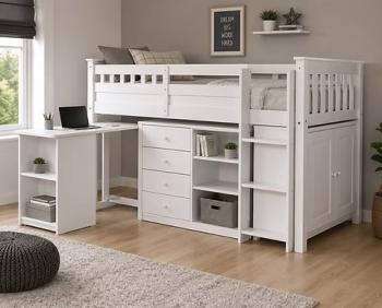 Porto mid sleeper - frame only - white