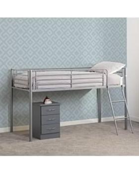 KORA METAL MID SLEEPER IN SILVER (NO MATTRESS)