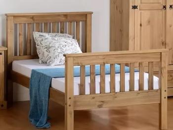 MONACO SINGLE PINE WOODEN BED FRAME