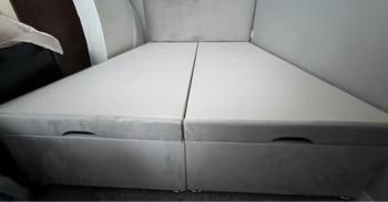 DIVAN OTTOMAN BED WITH 20 INCH HEADBOARD - 4 FOOT