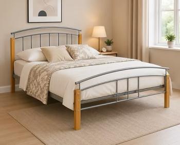 4 FOOT - TETRAS WOOD METAL BEDFRAME